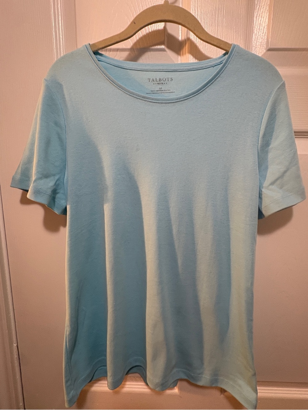 Talbots Pale Blue Short Sleeve Crewneck Tee